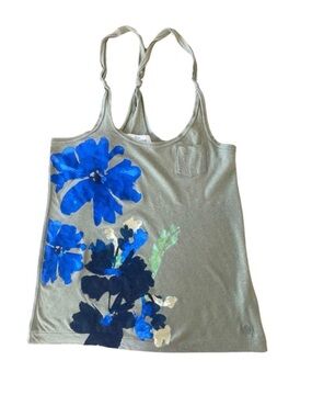 Abercrombie & Fitch Floral Paint Designed Knot Tank